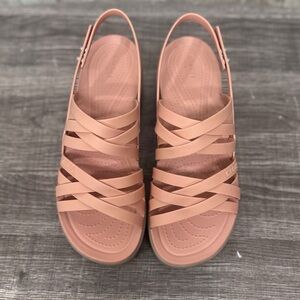 Crocs Literide Brooklyn Strappy Low Wedge Sandals NEW [S7183]